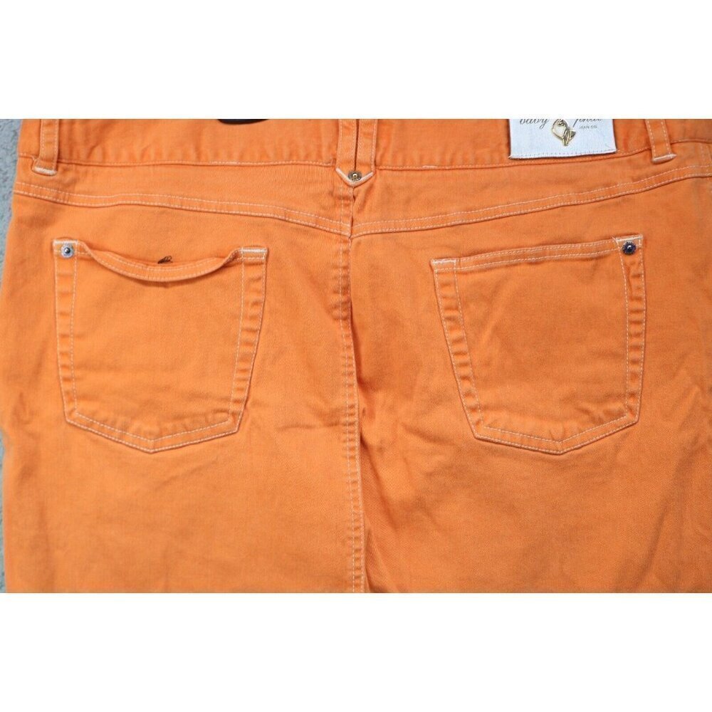 Baby Phat Orange Denim Skirt-Size 20-Pockets-Vintage-Y2K-Logo - Picture 12 of 14